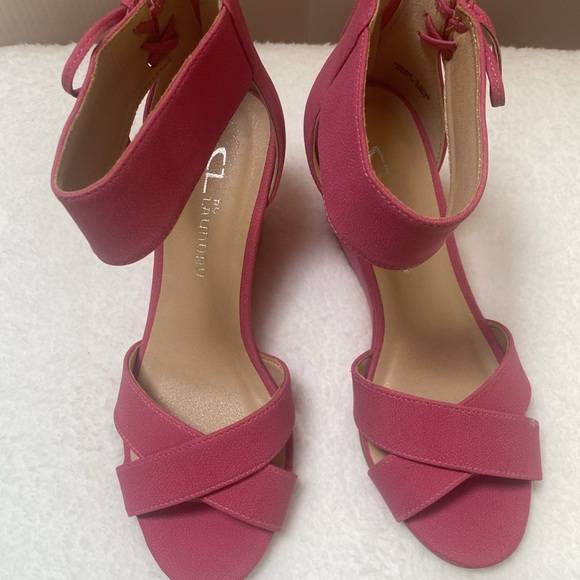 Chinese Laundry Wedge Heel Pink shoes. Size 5.5 - Picture 6 of 12